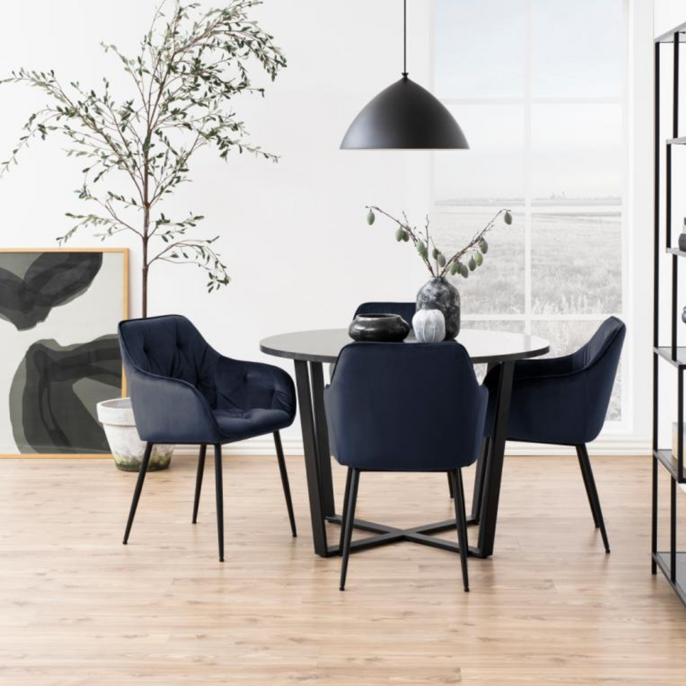 The Decorators: Scaun Actona Brooke Midnight Blue