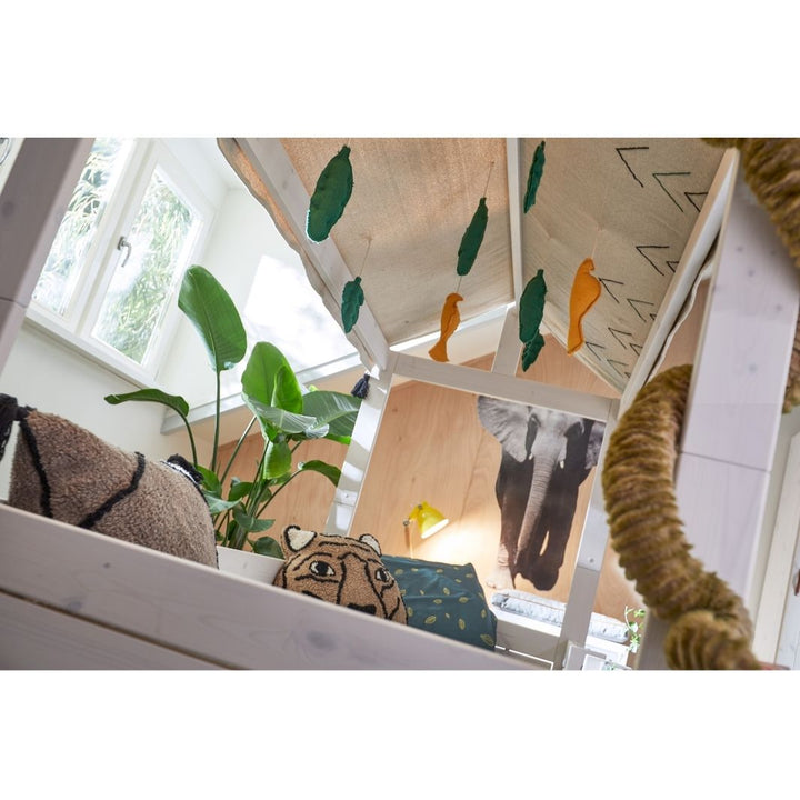The Decorators: Acoperis textil cu decoratiuni, Wild Life, bumbac, 200x138x43 cm