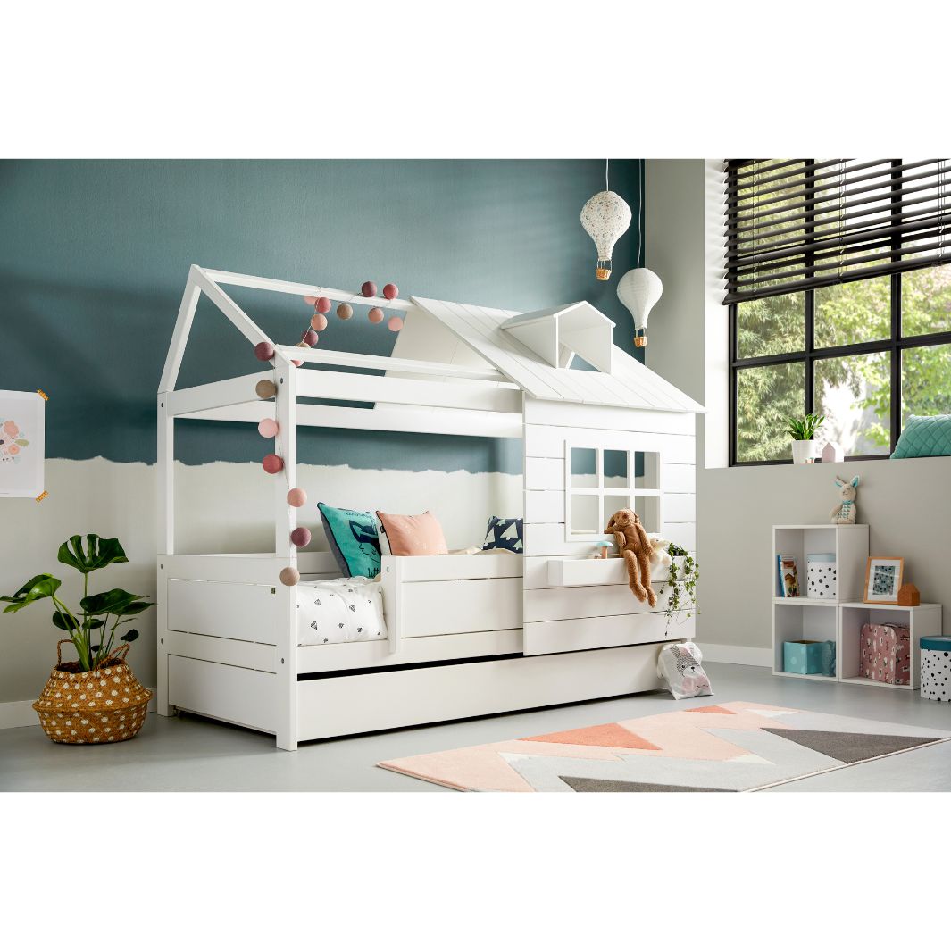 The Decorators: Ghirlanda luminoasa cu bile din bumbac, Fresh, albastra, 378 cm
