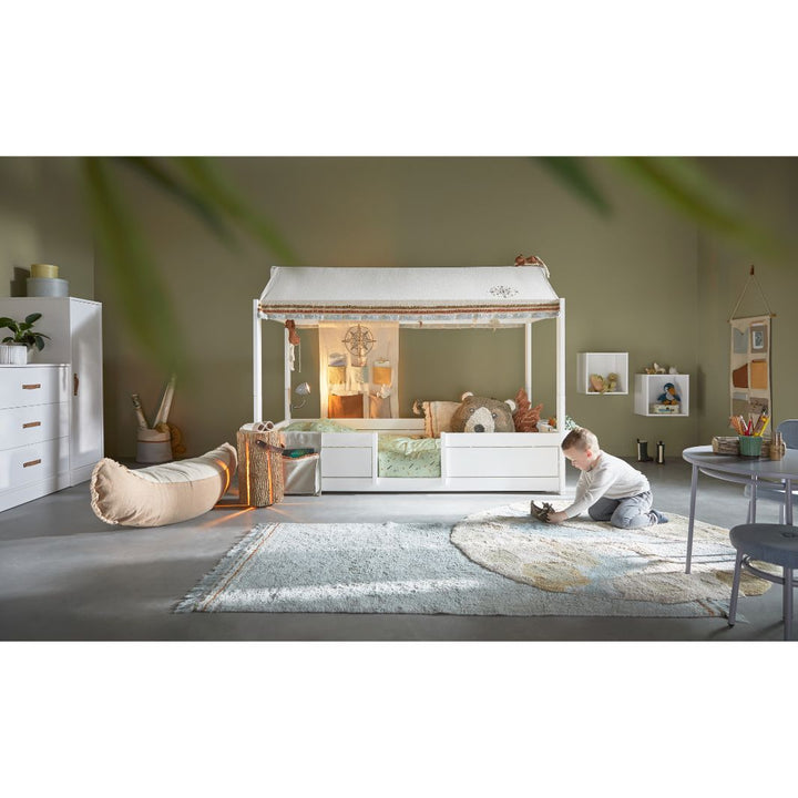 The Decorators: Covor rotund pentru copii, Canoe Adventure, bumbac, Ø130 cm