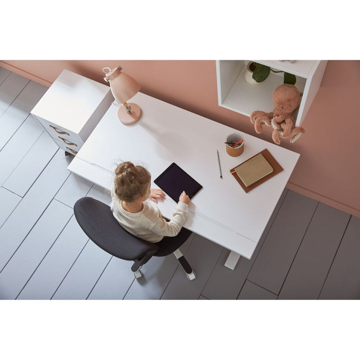 The Decorators: Birou copii cu plansa inclinata, ajustabil, lemn de pin, 120x67x56-78 cm
