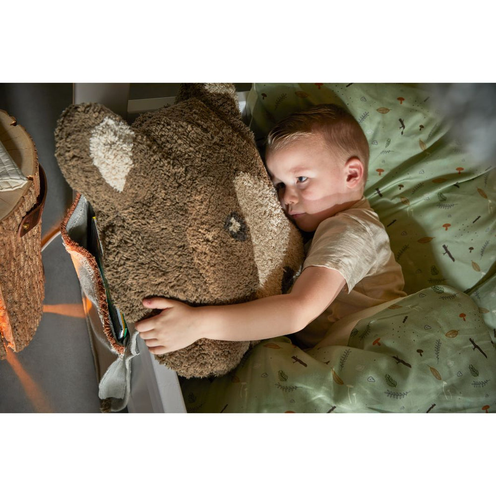 The Decorators: Pernuta decorativa pentru copii, Bear Shaped, bumbac, maro, 50x50 cm