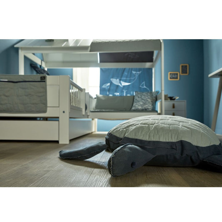 The Decorators: Baldachin pentru pat copii, Ocean Life, poliester si bumbac, albastru, 100x246 cm