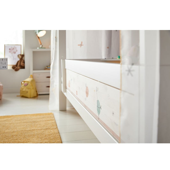 The Decorators: Baldachin pat 4 in 1, Fairy Dust, vascoza si poliester, alb, 140x570 cm