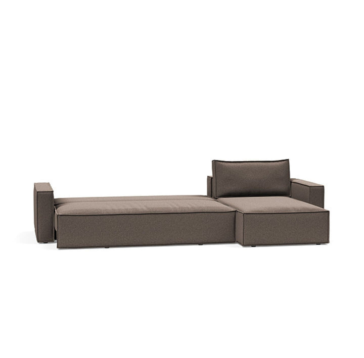 The Decorators: Canapea extensibila cu sezlong, Newilla, Bouclé Taupe, 145x300 cm
