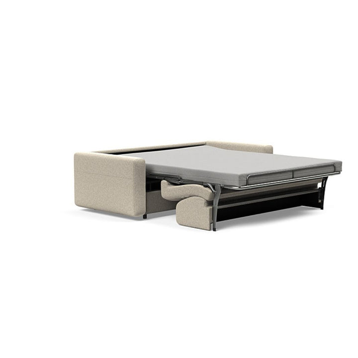 The Decorators: Canapea extensibila Killian Bouclé Beige, saltea Dual Mattress 160x195 cm