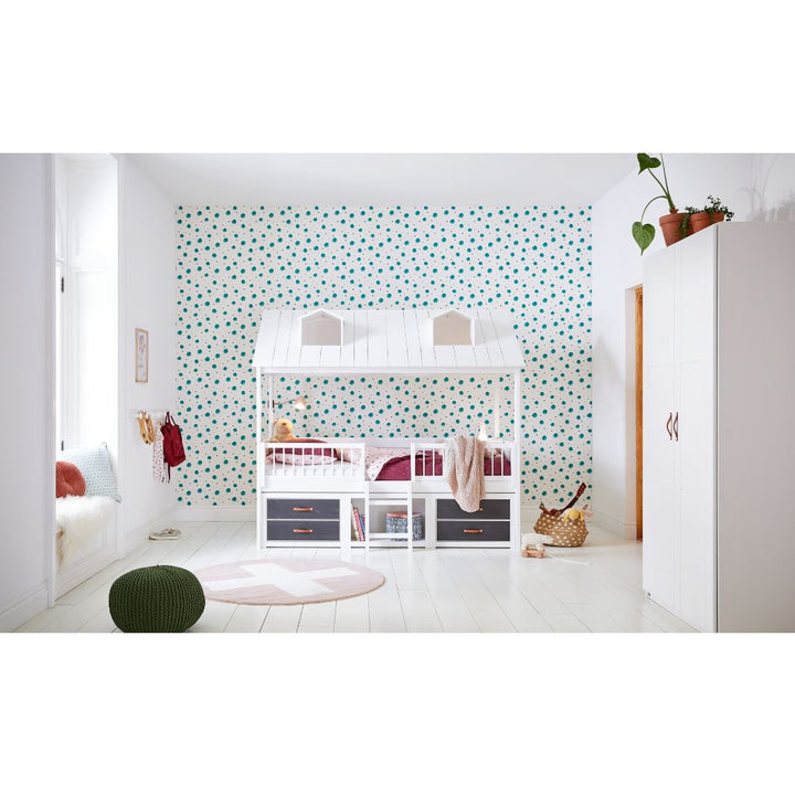 The Decorators: Pat copii, Beach House, lemn de pin, alb, 90x200 cm