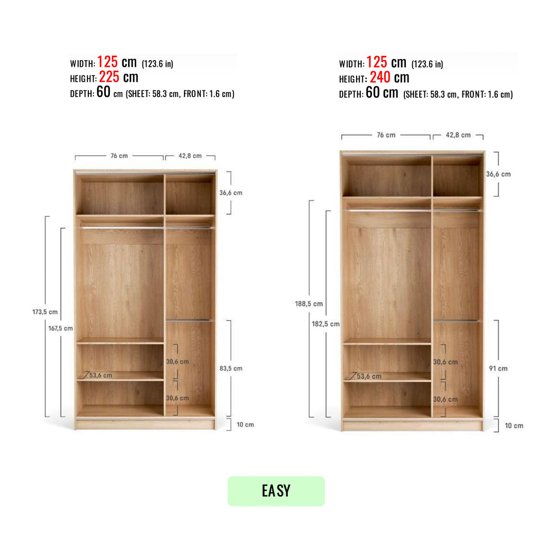 Interior Easy dulap Stor inaltime 225/240 cm