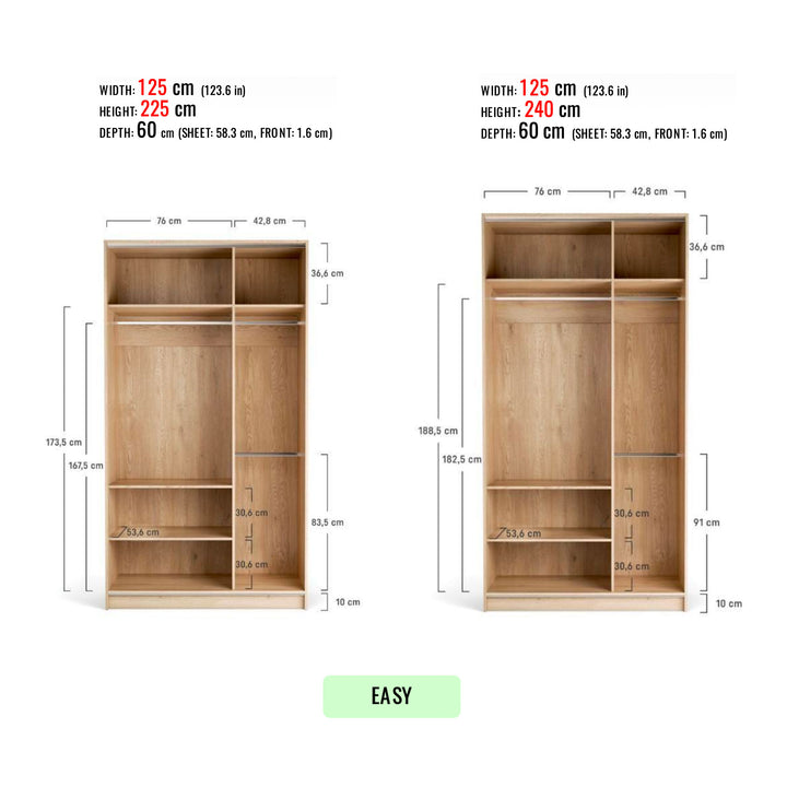 Interior Easy dulap Stor inaltime 225/240 cm