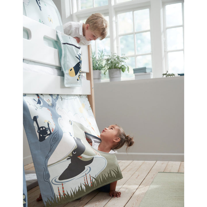 The Decorators: Pat inaltime 120 cm cu scara inclinata Flexa Nor 90x200 cm