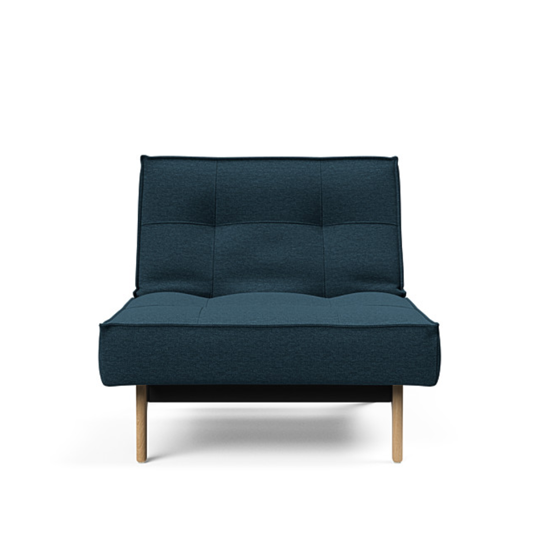 The Decorators: Fotoliu recliner Splitback Eik Oak Argus Navy Blue 115x90cm