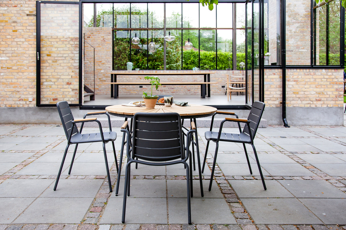 Masa dining Cinas Ellen rotunda 110 cm antracit