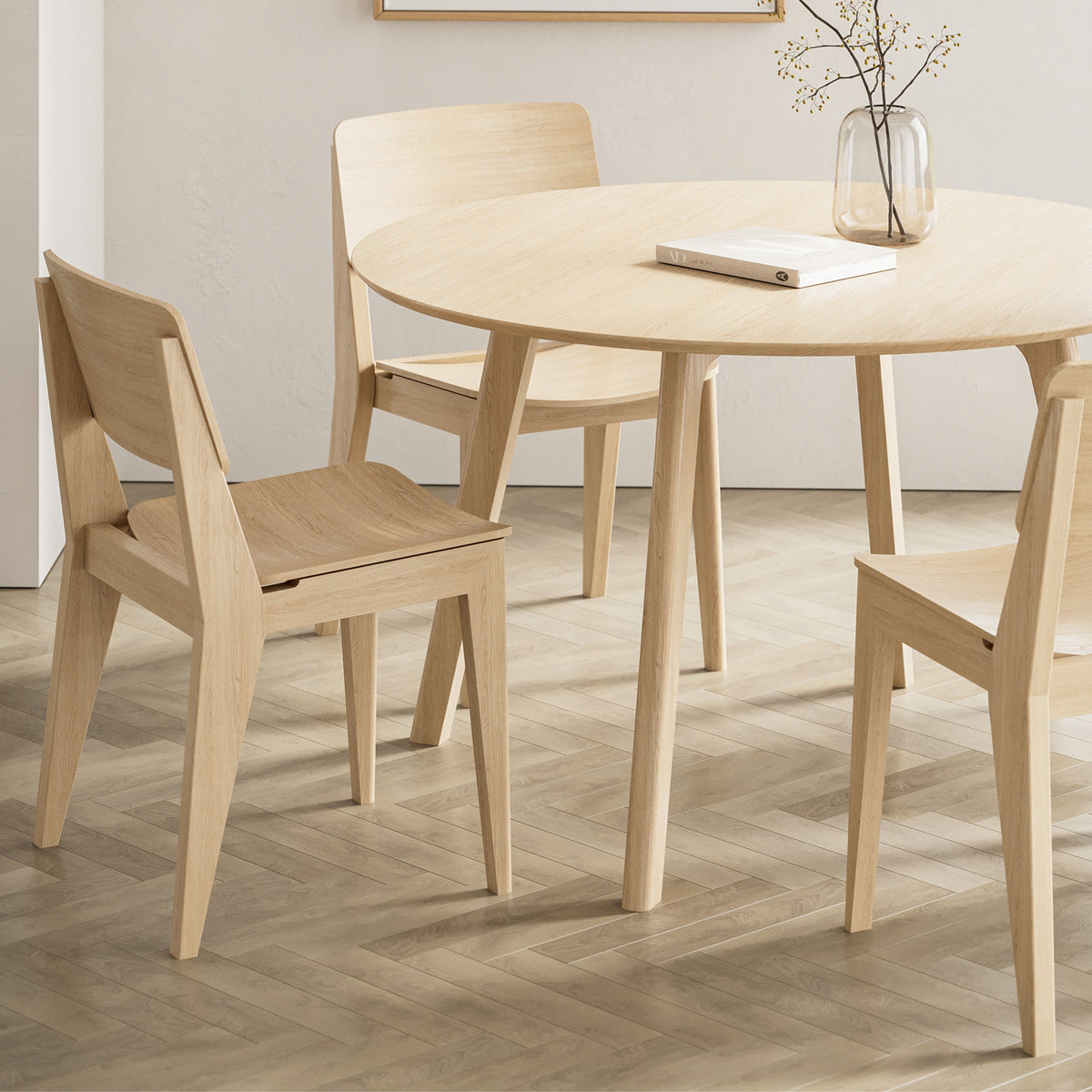 Masa dining Cinas Elvo bambus rotunda 120 cm