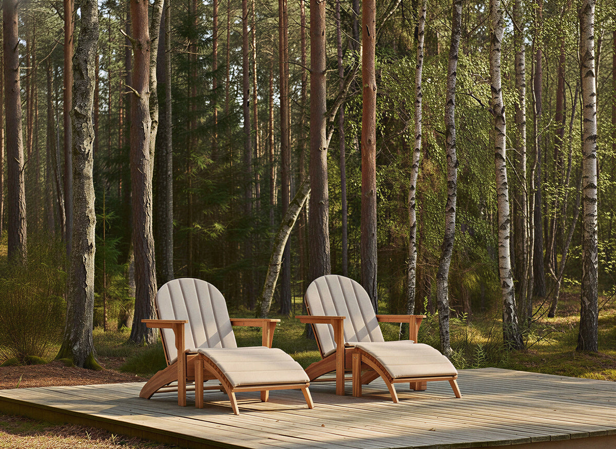 Set gradina Cinas Adirondack scaun, taburet si perne tec