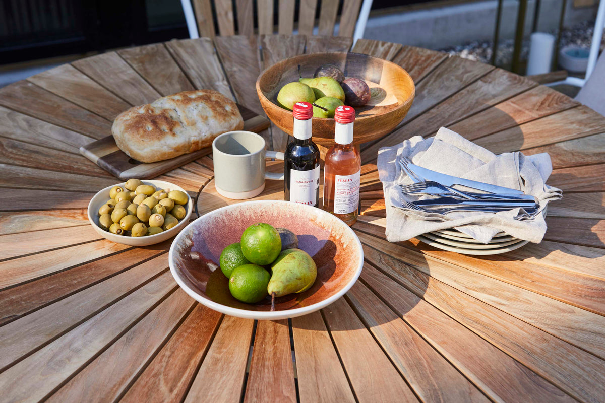 Set dining Cinas Ellen 130 cm si 5 scaune alb
