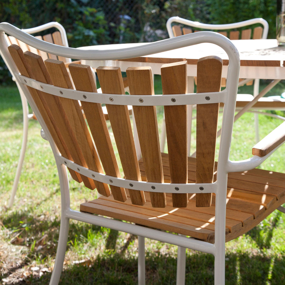 Set dining Cinas Ellen 130 cm si 5 scaune alb