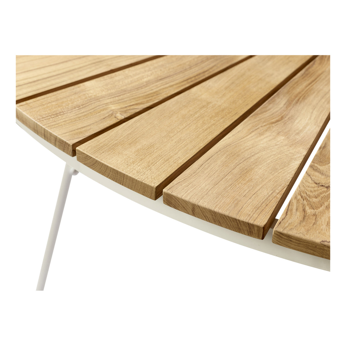 Set dining Cinas Ellen 110 cm si 4 scaune alb