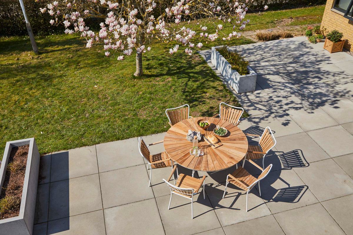 Masa dining Cinas Ellen rotunda 150 cm alb
