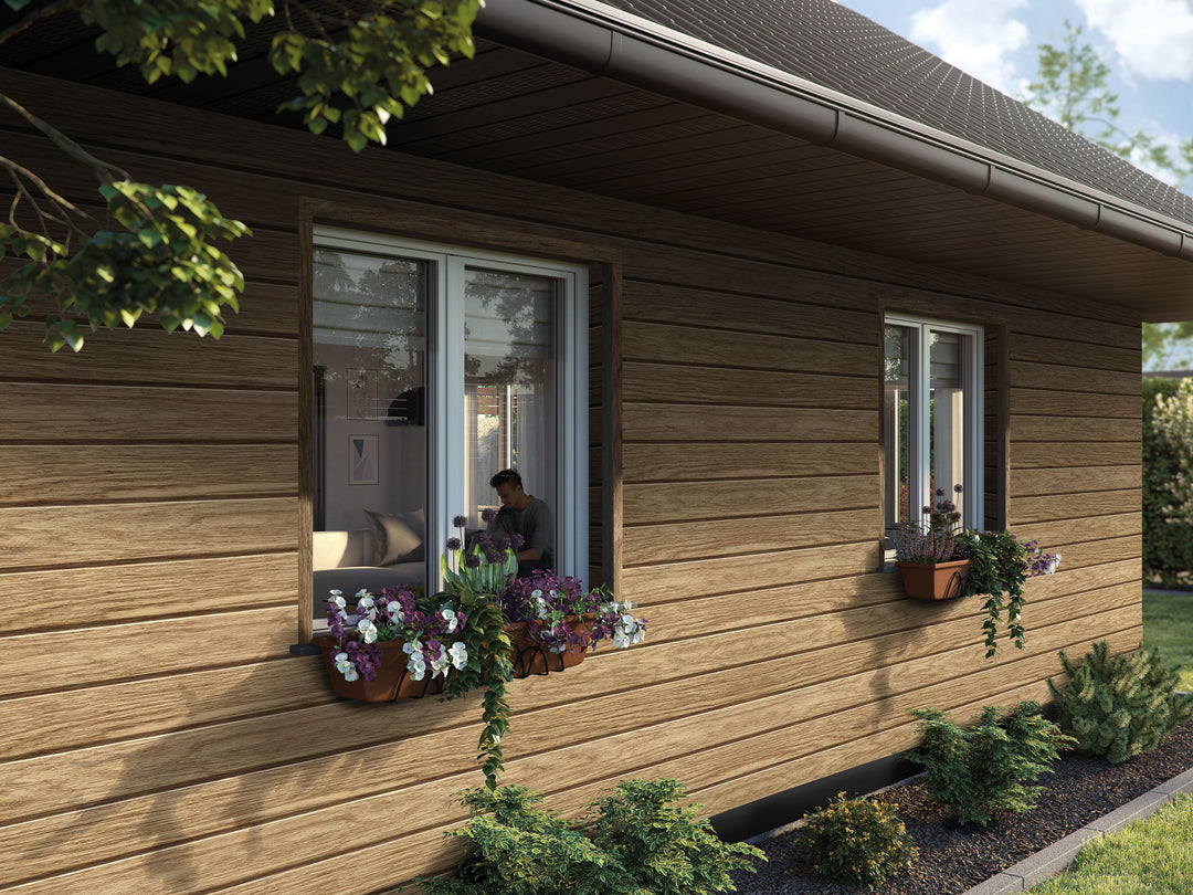 Lambriu pentru exterior Siding VOX Nature Stejar Miere SVP-05 (1 cutie/7.5 mp)