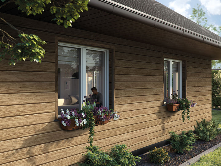 Lambriu pentru exterior Siding VOX Nature Stejar Miere SVP-05 (1 cutie/7.5 mp)