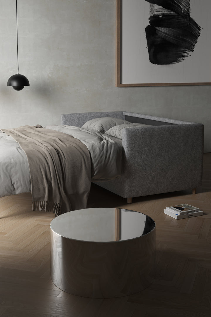 Canapea extensibilă Innovation Living Olan, tapițerie 565 Twist Granite - fotografie de ambianță