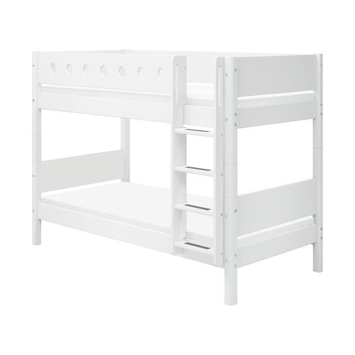 The Decorators: Paturi suprapuse inaltime 154 cm cu scara dreapta Flexa White 90x200 cm