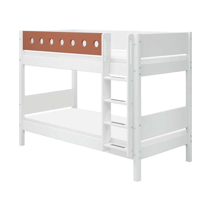 The Decorators: Paturi suprapuse inaltime 154 cm cu scara dreapta Flexa White 90x200 cm