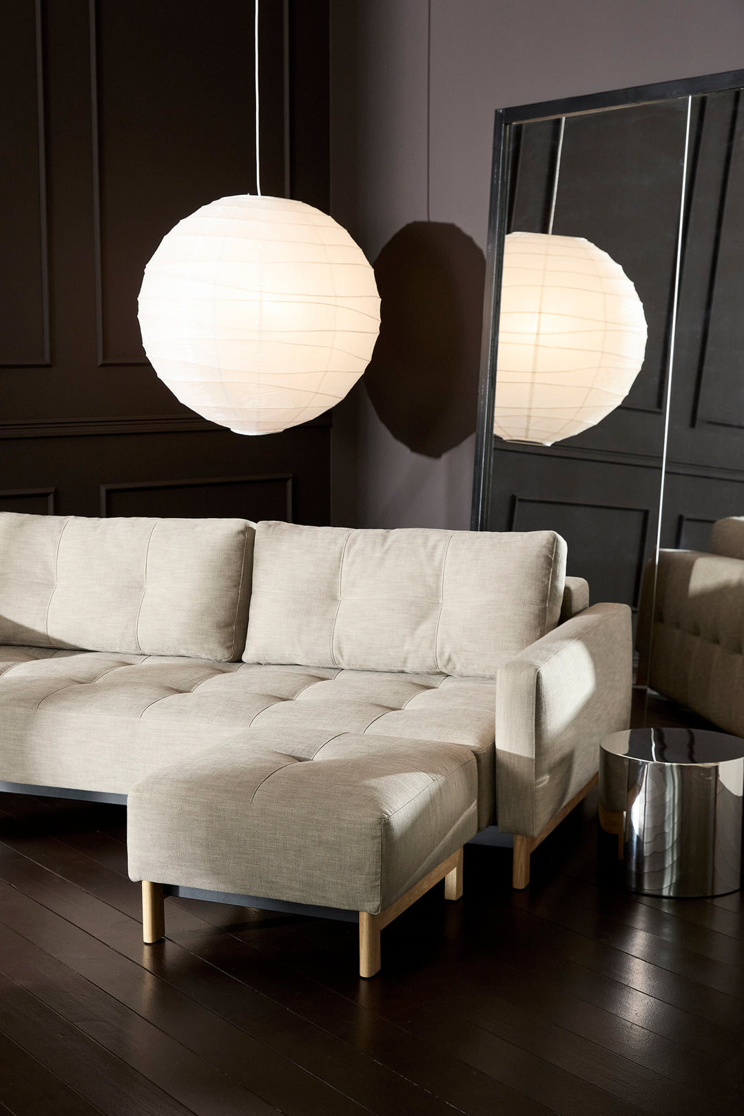 Taburet Innovation Living Pyxis, tapițerie 587 Phobos Mocha - fotografie de ambianță