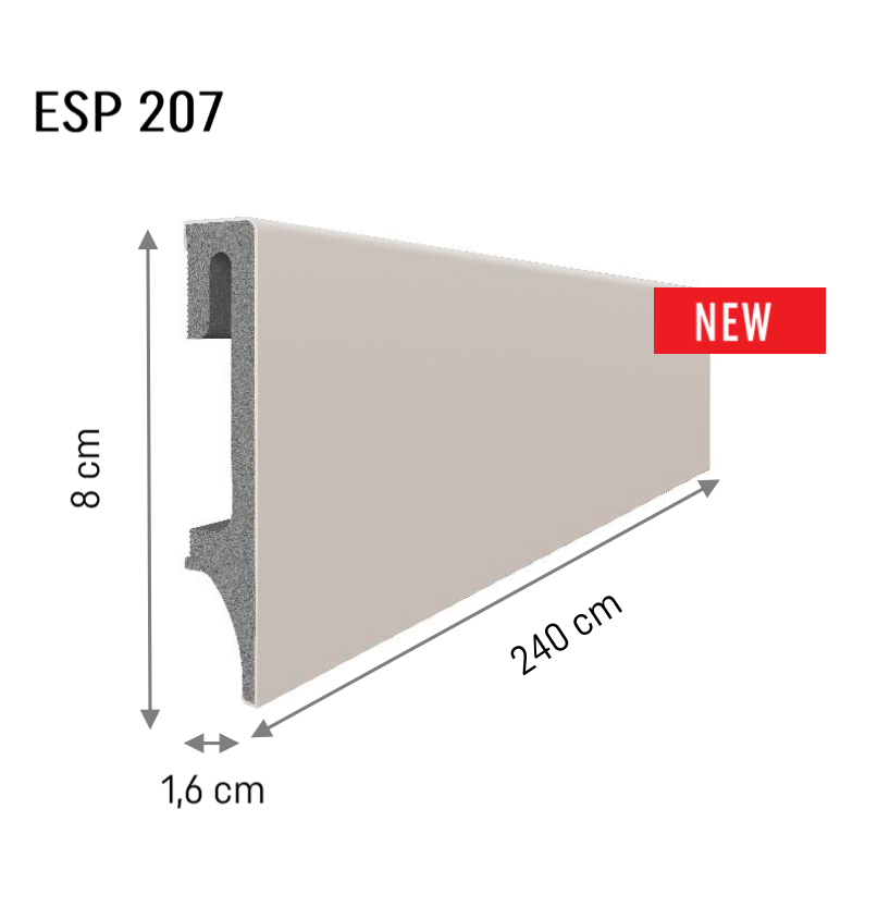 Plinta Espumo 80 Cashmere ESP207, 1 buc