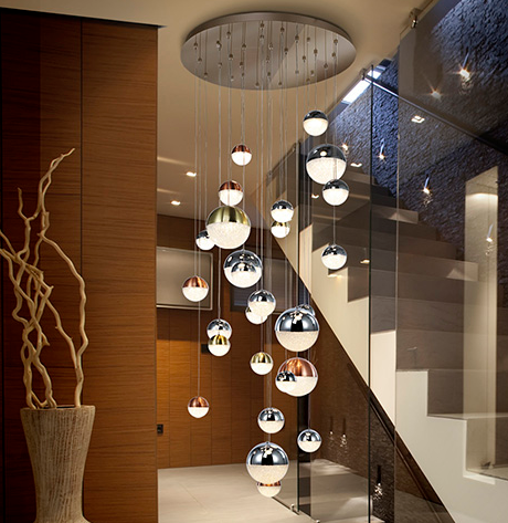 Lustra Schuller Sphere Grand 27 lumini Ø80 cromat-cupru-alama dimmable telecomandă