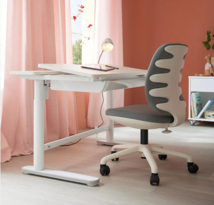 Scaun birou copii, ajustabil, Comfort, gri, h38-47,5 cm