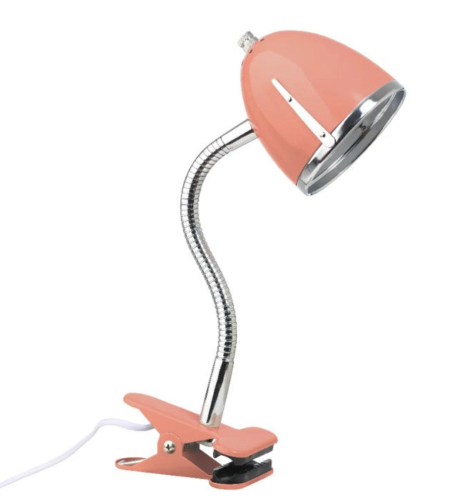 Veioza cu clips, metal si crom, max. 40w, h39 cm
