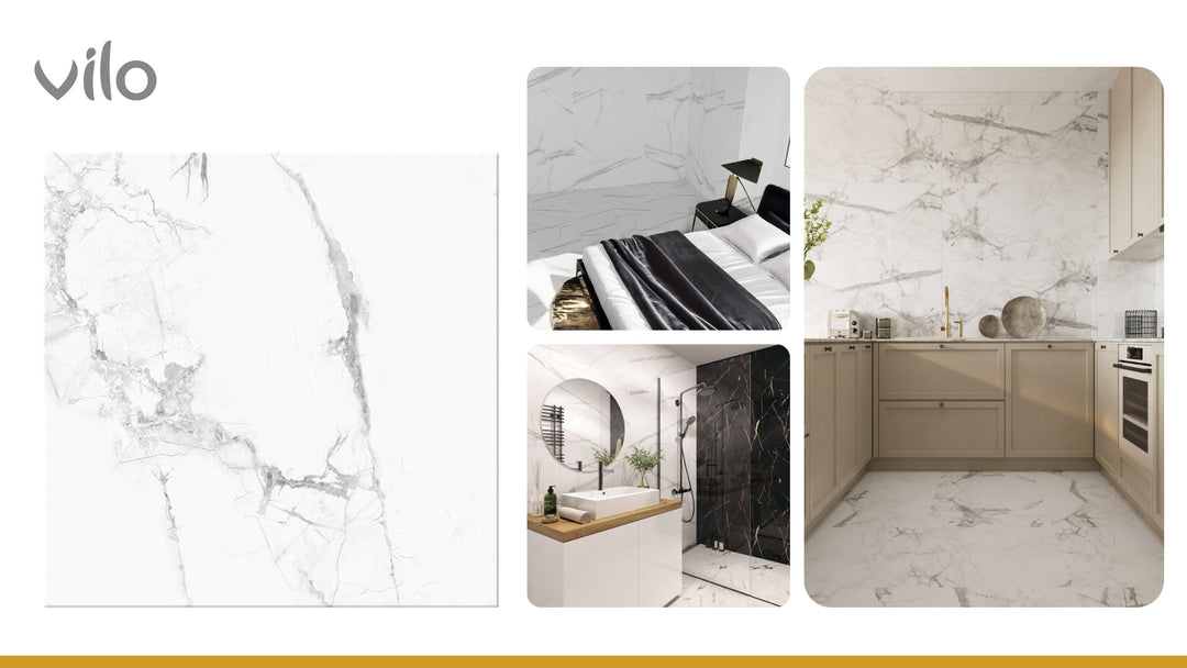 Pardoseala SPC Stone VOX 60x60 Calacatta Snow, 1 cutie 1.44 mp VOX Profile