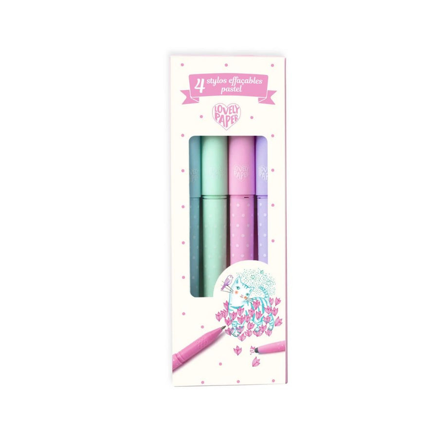 The Decorators: Set Djeco 4 pixuri pastel cu radiera