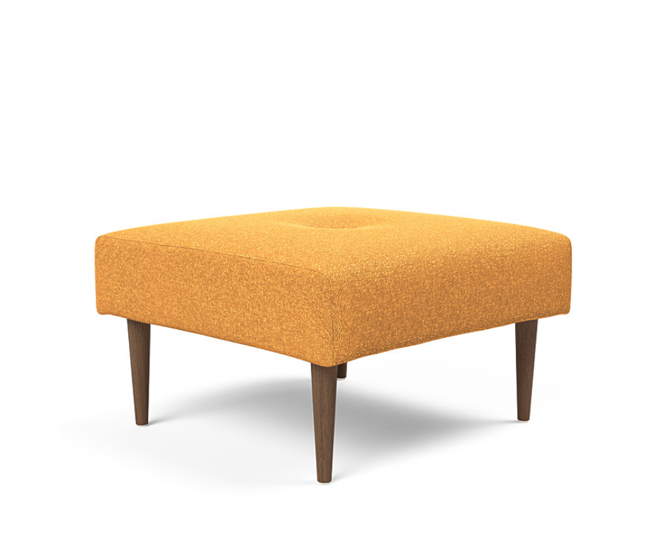 The Decorators: Taburet otoman Recast Dark Styletto Bouclé Ochre