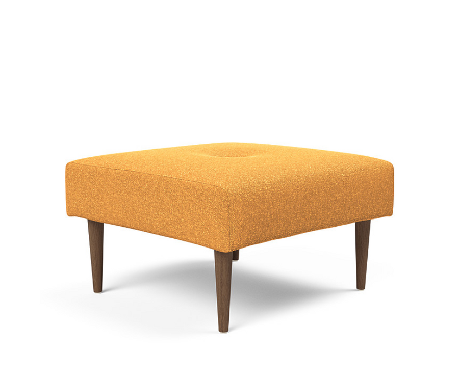 The Decorators: Taburet otoman Recast Dark Styletto Bouclé Ochre