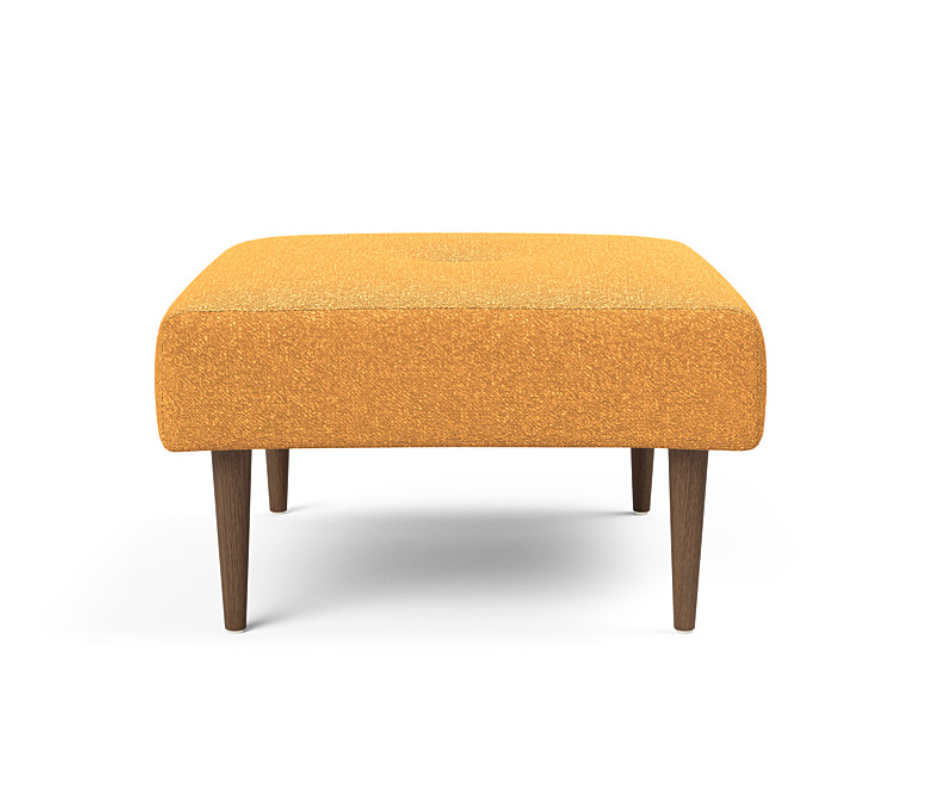 The Decorators: Taburet otoman Recast Dark Styletto Bouclé Ochre