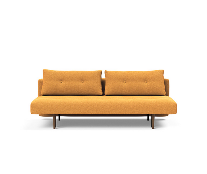 The Decorators: Canapea extensibila Recast Dark Styletto Bouclé Ochre 140x200 cm