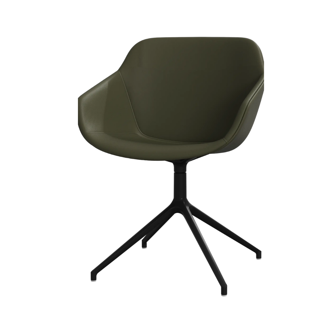 The Decorators: Scaun BoConcept Vienna cu functie de pivotare olive green Nordic Grain