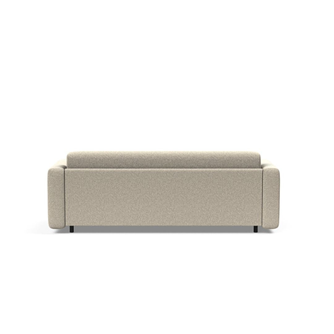 The Decorators: Canapea extensibila Killian Bouclé Beige, saltea Spring Mattress 160x195 cm