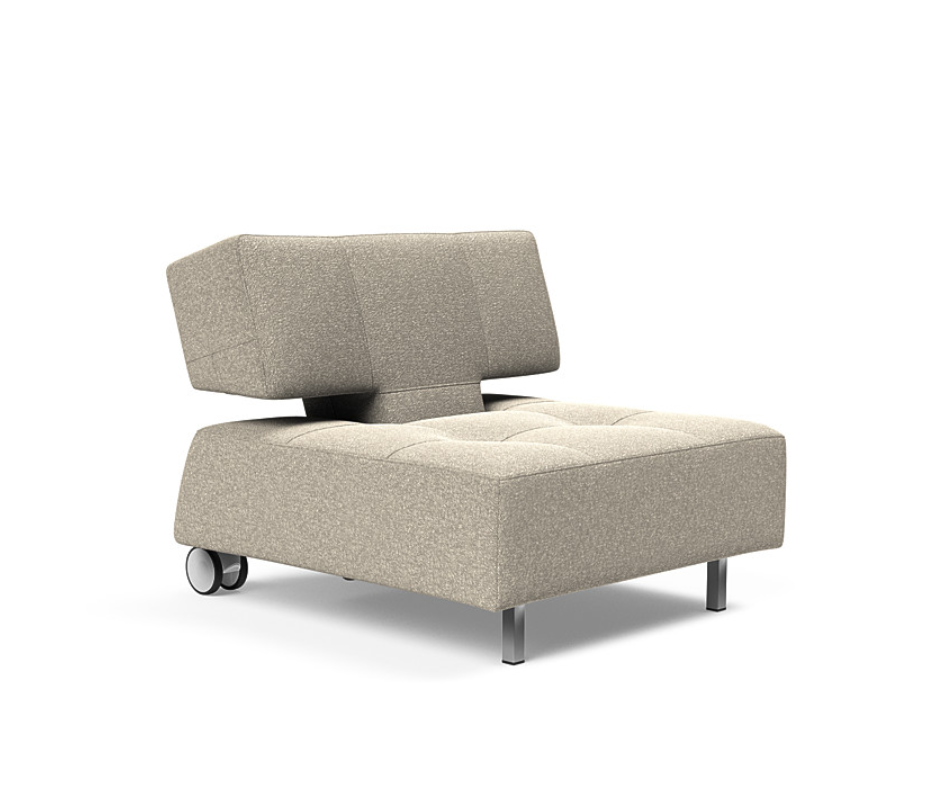 Fotoliu extensibil Long Horn D.E.L. Bouclé Beige 115x85 cm
