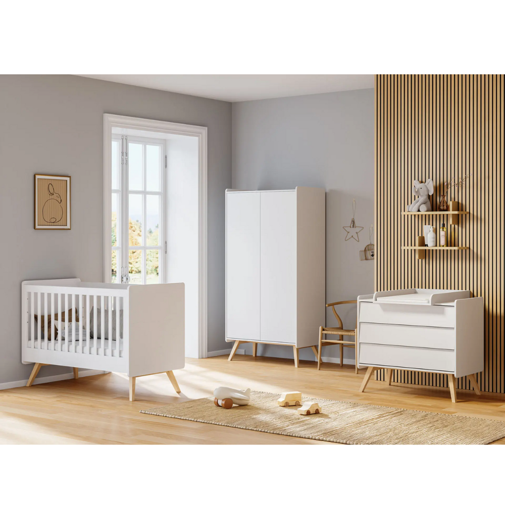 The Decorators: Comoda 3 sertare VOX Baby Vintage White
