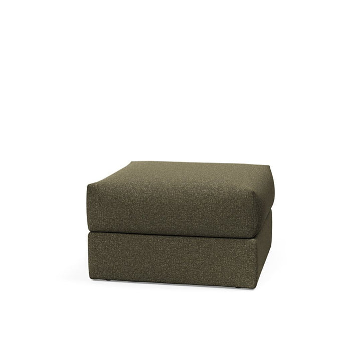 The Decorators: Taburet otoman cu depozitare Cornila Bouclé Forest Green 75x75cm