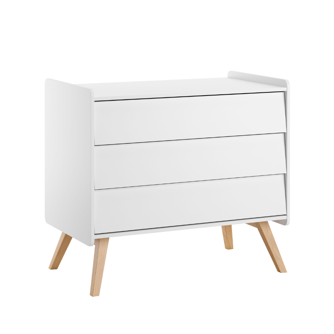 The Decorators: Comoda 3 sertare VOX Baby Vintage White