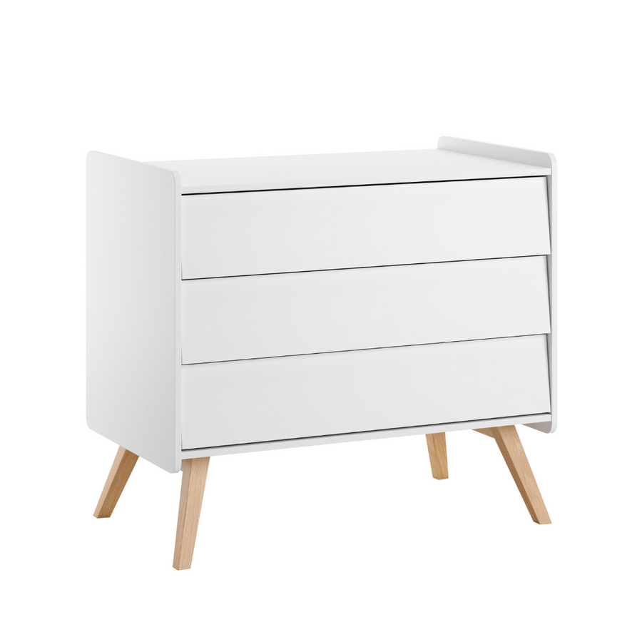 The Decorators: Comoda 3 sertare VOX Baby Vintage White
