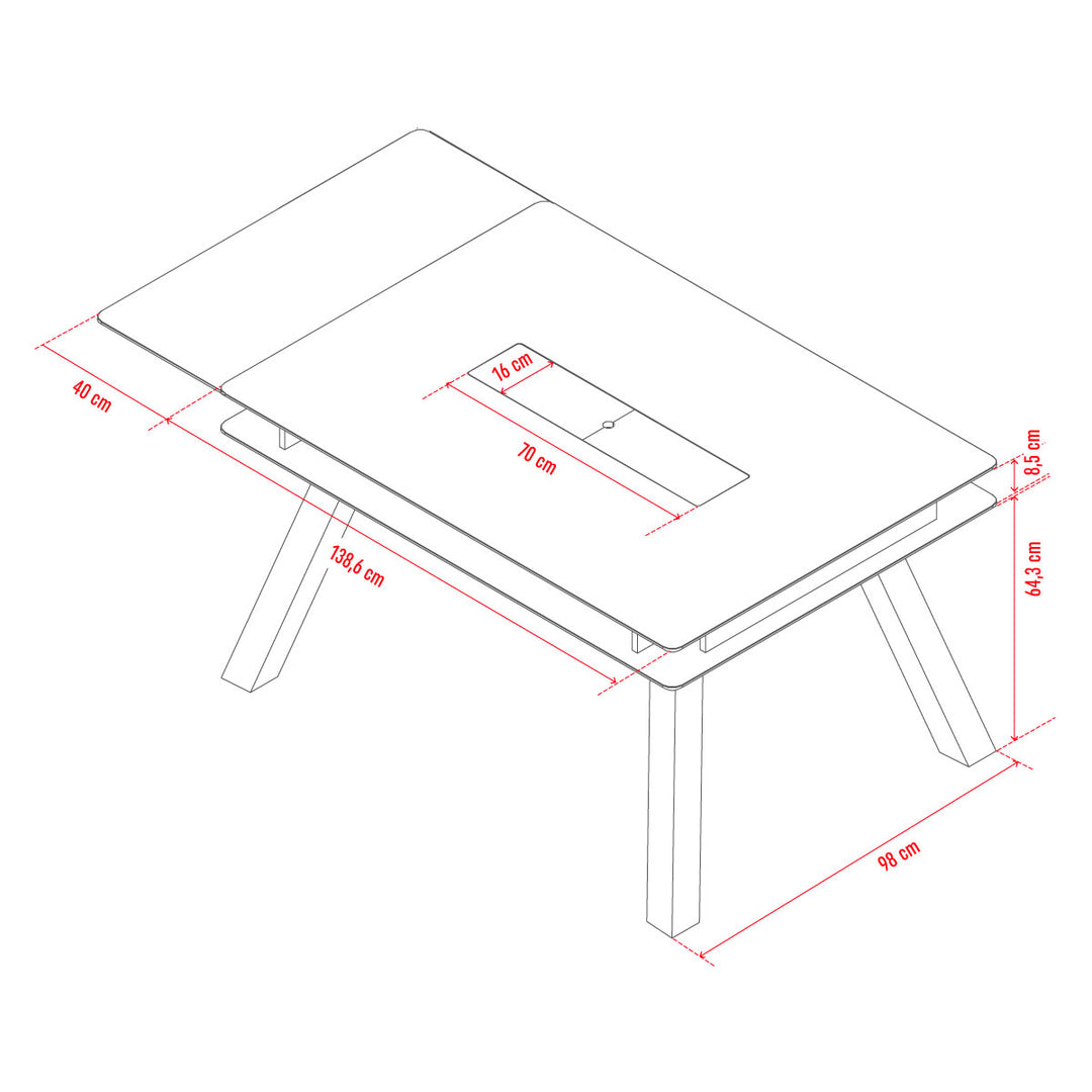 The Decorators: Masa dining extensibila VOX 4 You Fresh 140/180/220x100 cm