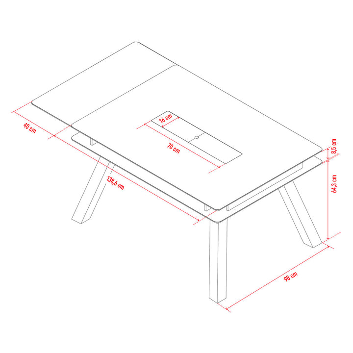 The Decorators: Masa dining extensibila VOX 4 You Fresh 140/180/220x100 cm