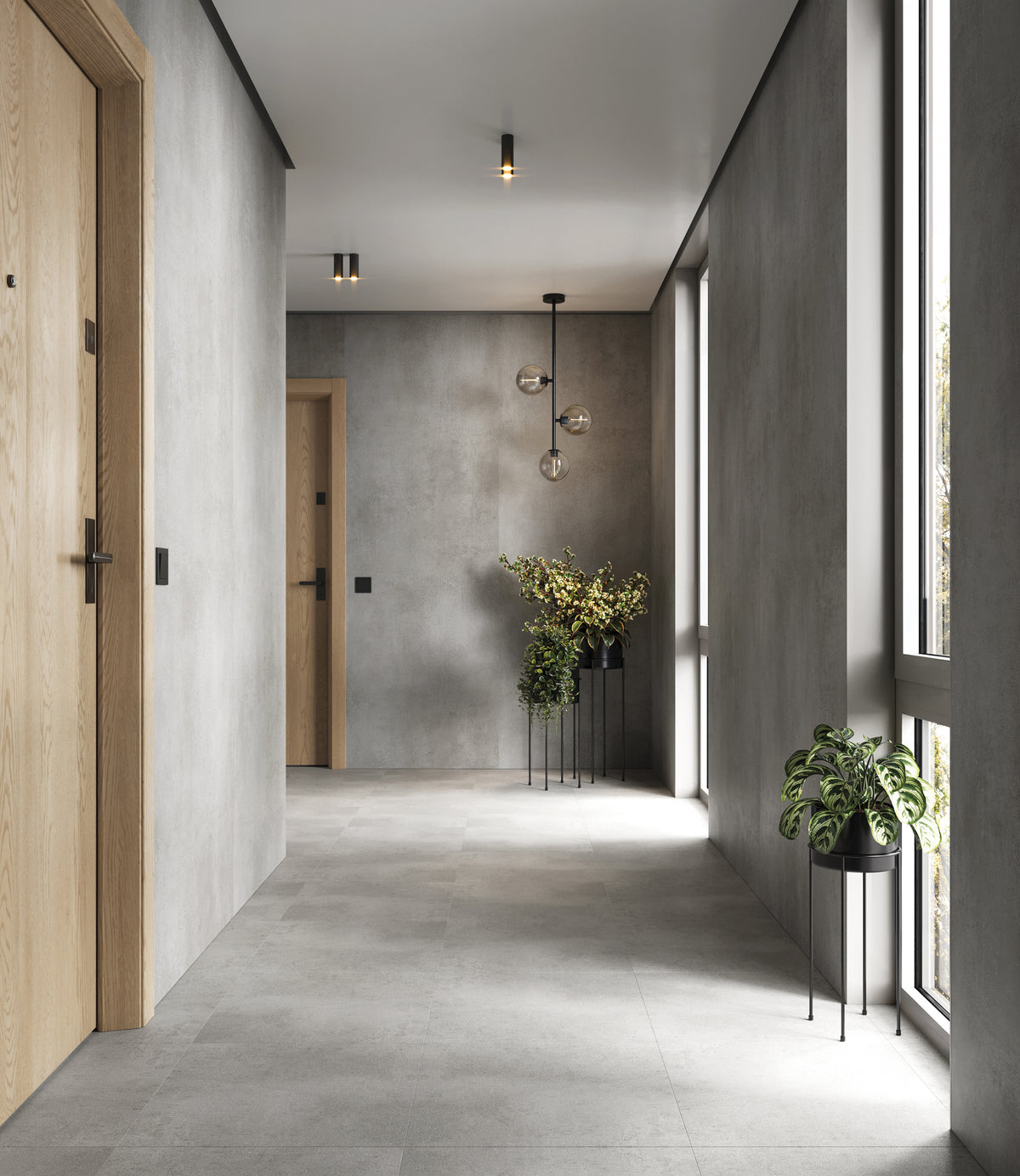 Panou de perete SPC Vox Idevo - Smoky Concrete 110x280 cm