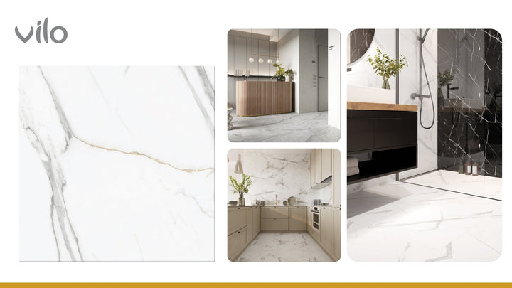Pardoseala SPC Stone VOX 60x60 Calacatta White, 1 cutie 1.44 mp VOX Profile