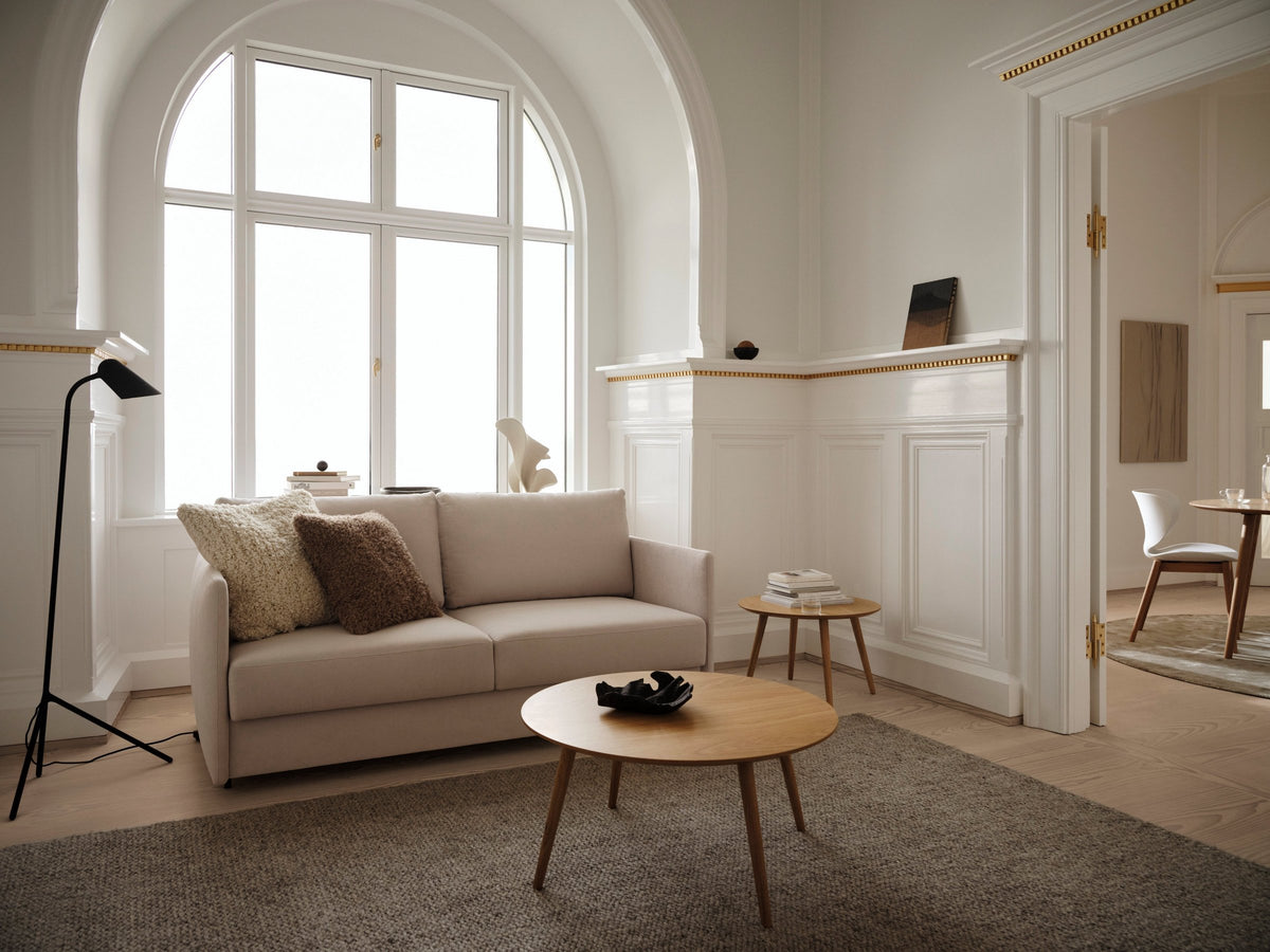 Canapea extensibilă BoConcept Lucerne, tapițerie bej Frisco — detaliu